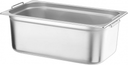 Гастроёмкость HURAKAN GN-H 1/1-200 (530x325x200 мм) с ручками, нерж.сталь