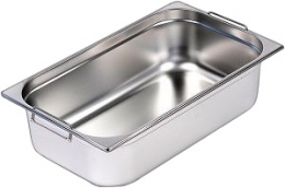 Гастроёмкость HURAKAN GN-H 1/1-100 (530x325x100 мм) с ручками, нерж.сталь