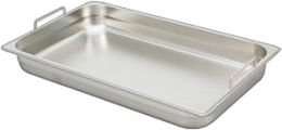 Гастроёмкость HURAKAN GN-H 1/2-40 (325x265x40 мм) с ручками, нерж.сталь