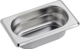 Гастроёмкость HURAKAN GN 1/9-65 (176x108x65 мм) нерж. сталь